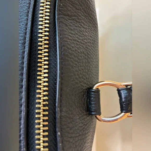 Coach Mini Emma Satchel in Black Refined Pebble Leather with Wallet - Picture 12 of 13